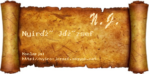 Nyirő József névjegykártya